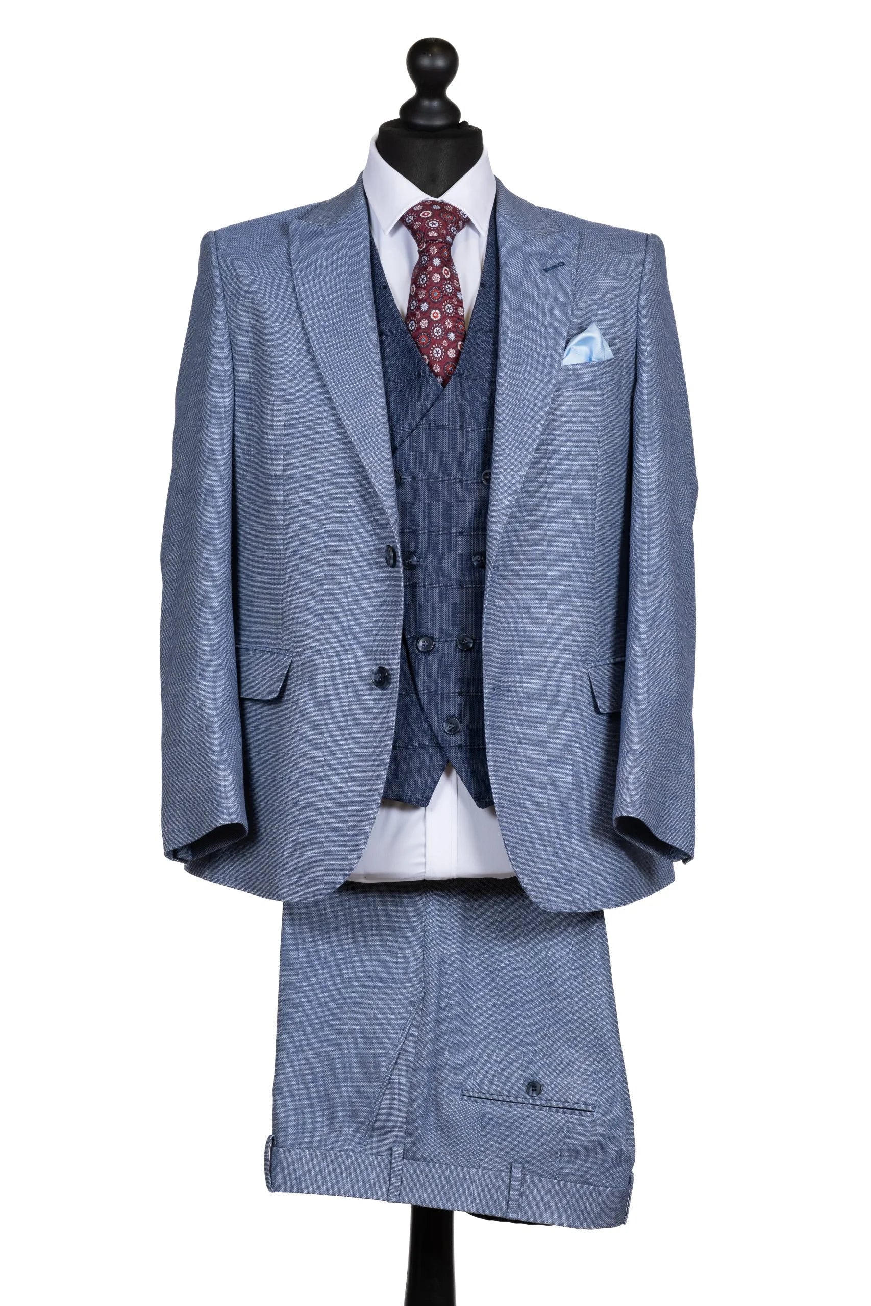 COSTUM SENTIERRI ALBASTRU MICRODESIGN CU VESTA