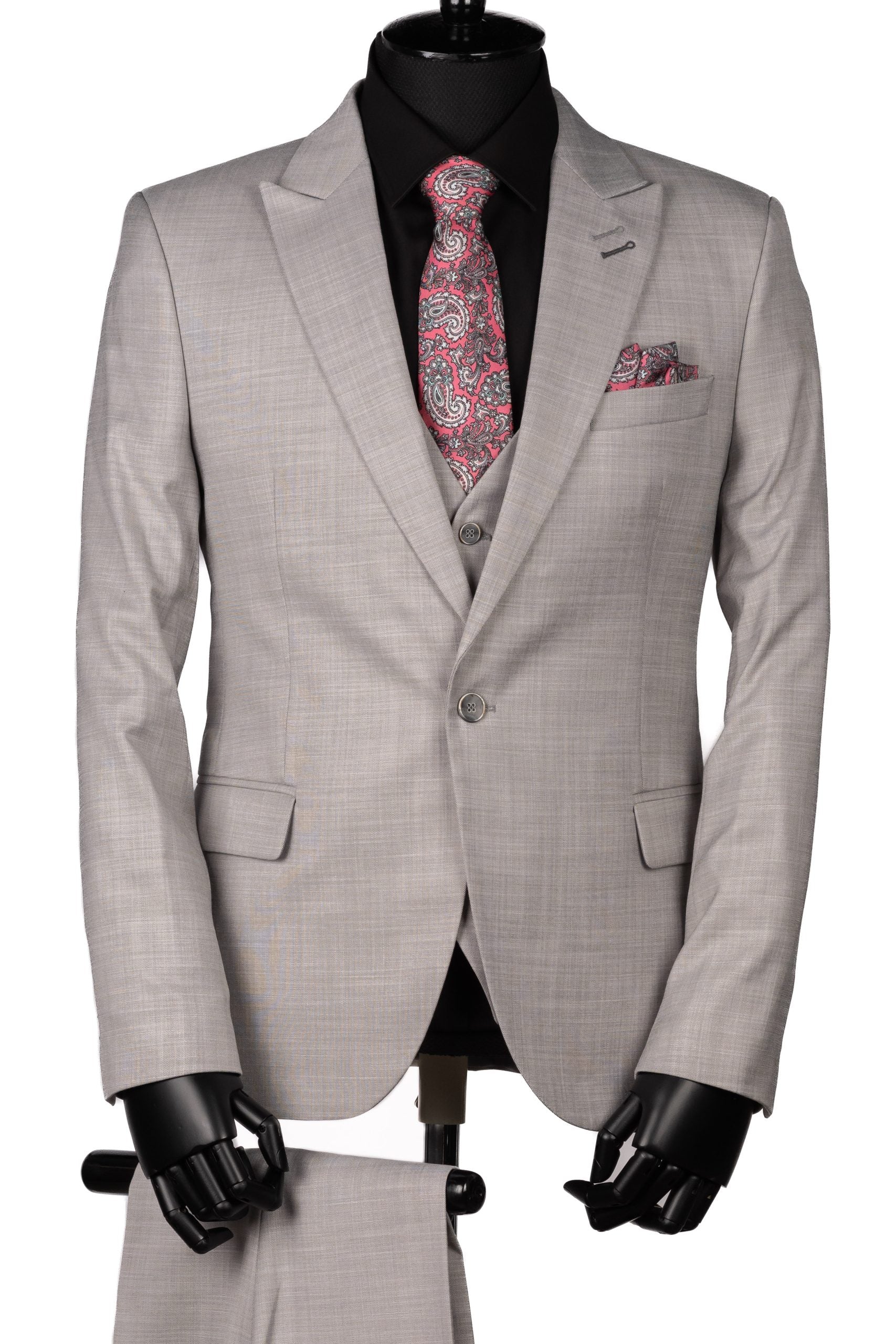 COSTUM SENTIERRI CU VESTA GRI DESCHIS SATIRAT