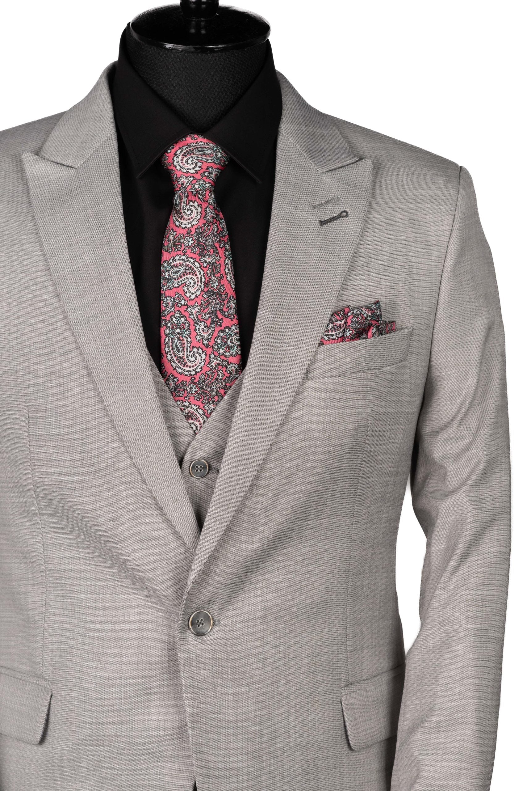 COSTUM SENTIERRI CU VESTA GRI DESCHIS SATIRAT