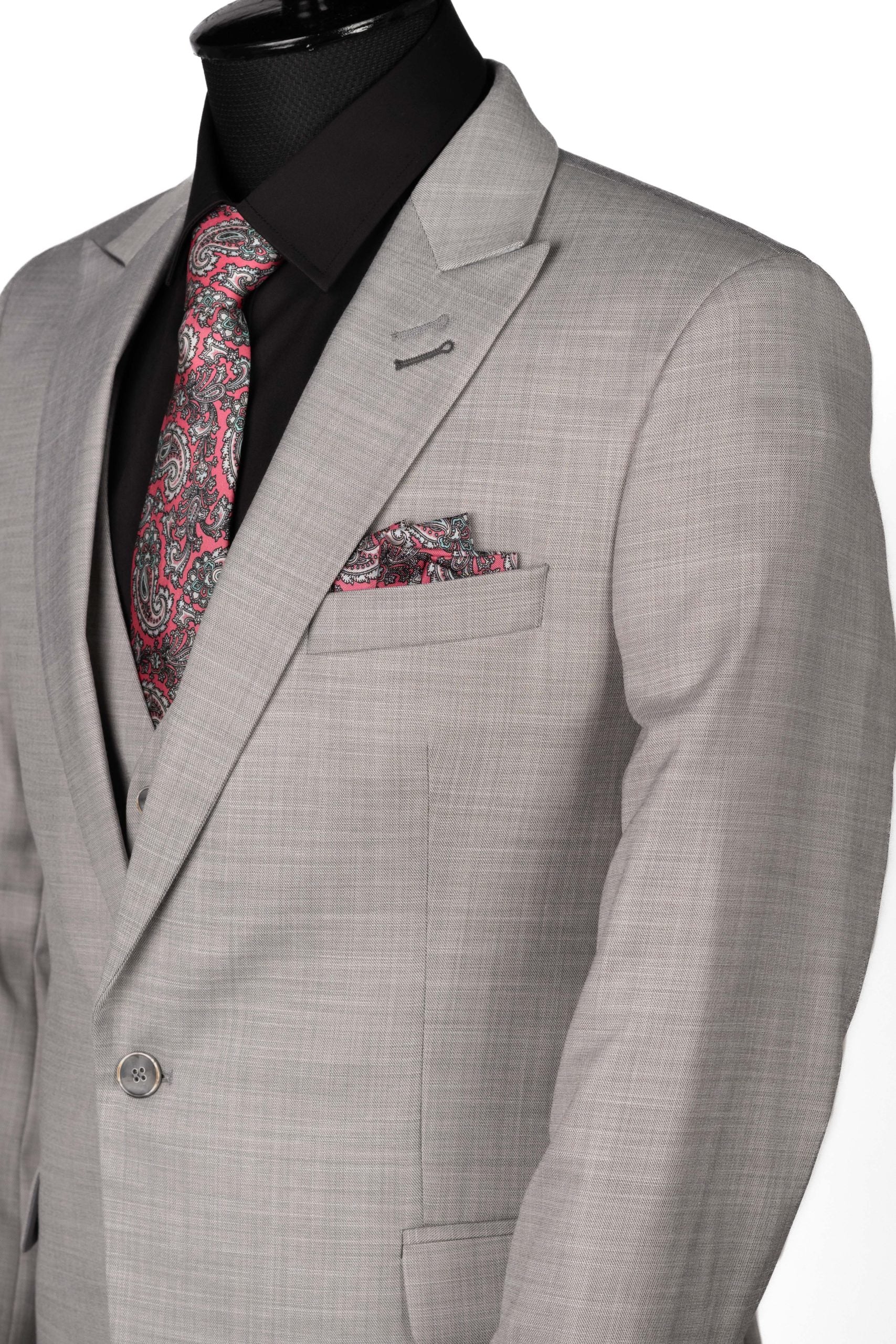 COSTUM SENTIERRI CU VESTA GRI DESCHIS SATIRAT