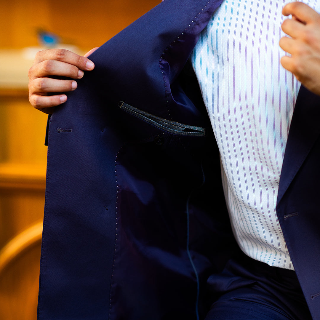 Costum Double-Breasted Mov Imperial – Margot Classic