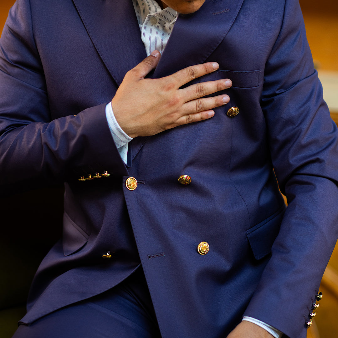 Costum Double-Breasted Mov Imperial – Margot Classic